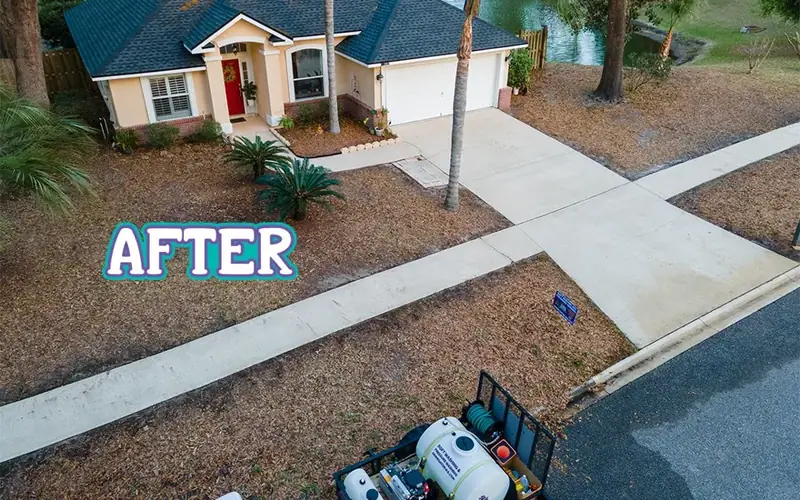 Full home exterior after cleaning